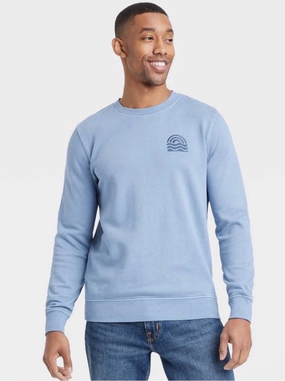 Men's French Terry Crewneck Sweatshirt-Goodfellow & Co Blue
Medium
New with Tag